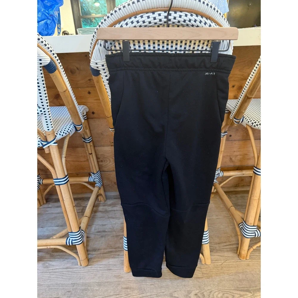 Nike Kids Dri-FIT Black Tapered Joggers Sweatpants Size Large